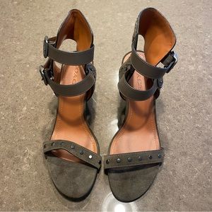 Coach strappy wedge heels